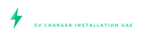ZSustainability EV charger installation UAE logo white